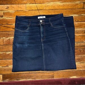 Blue Denim Maxi Skirt